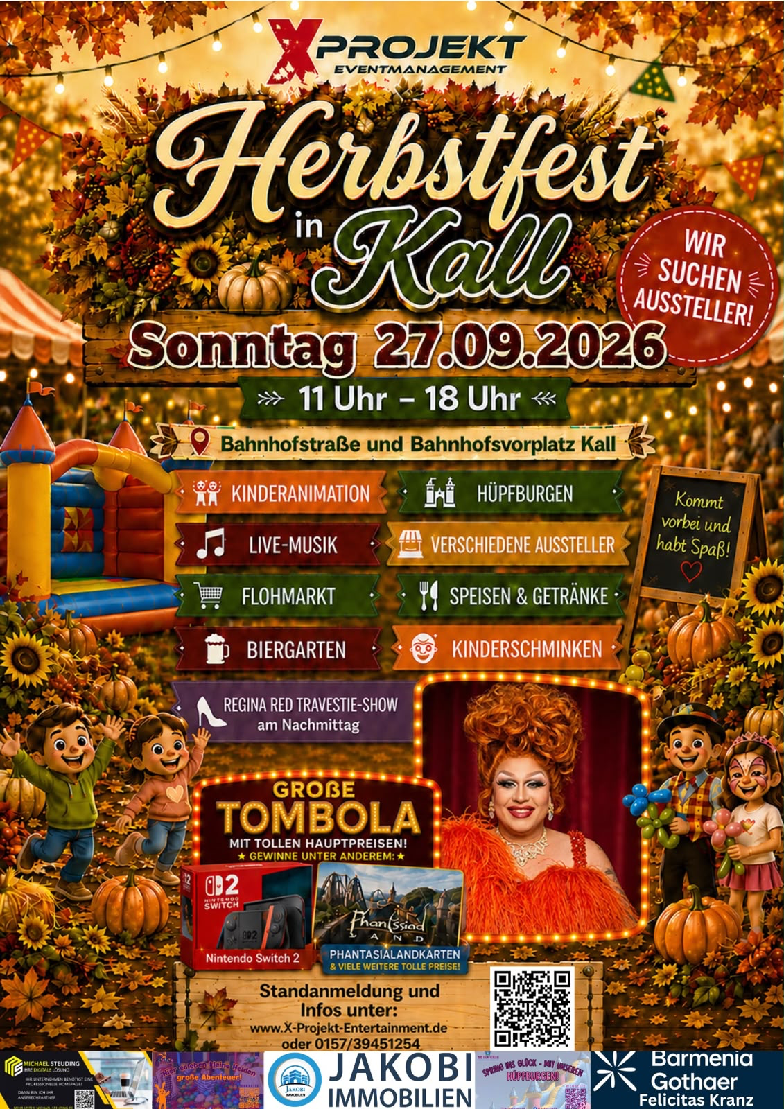 Plakat zum Herbstfest in Kall am 27. September 2026